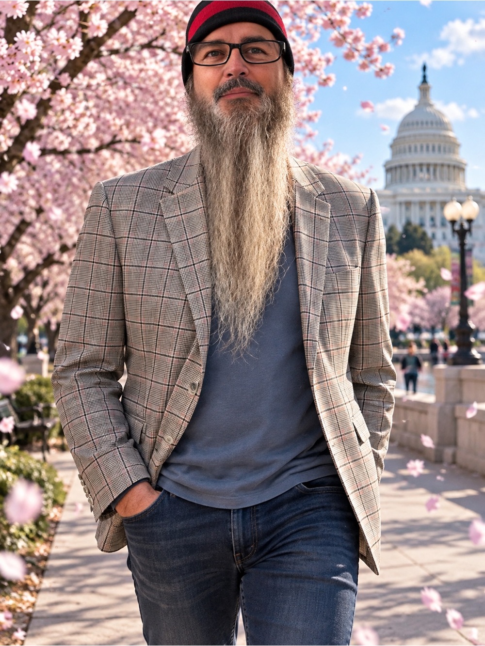 Baroni blazer of Cessilstrona silk-wool blend - worn once only for a film shoot